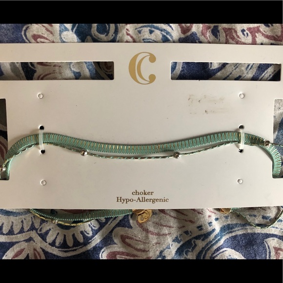 ‼️BRAND NEW‼️Charming Charlie Mint Choker Set - Picture 1 of 2